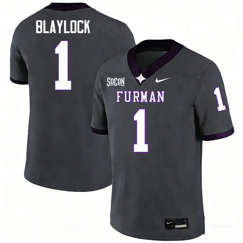 Furman Paladins #1 Taylen Blaylock College Football Jerseys,Uniforms-Grey